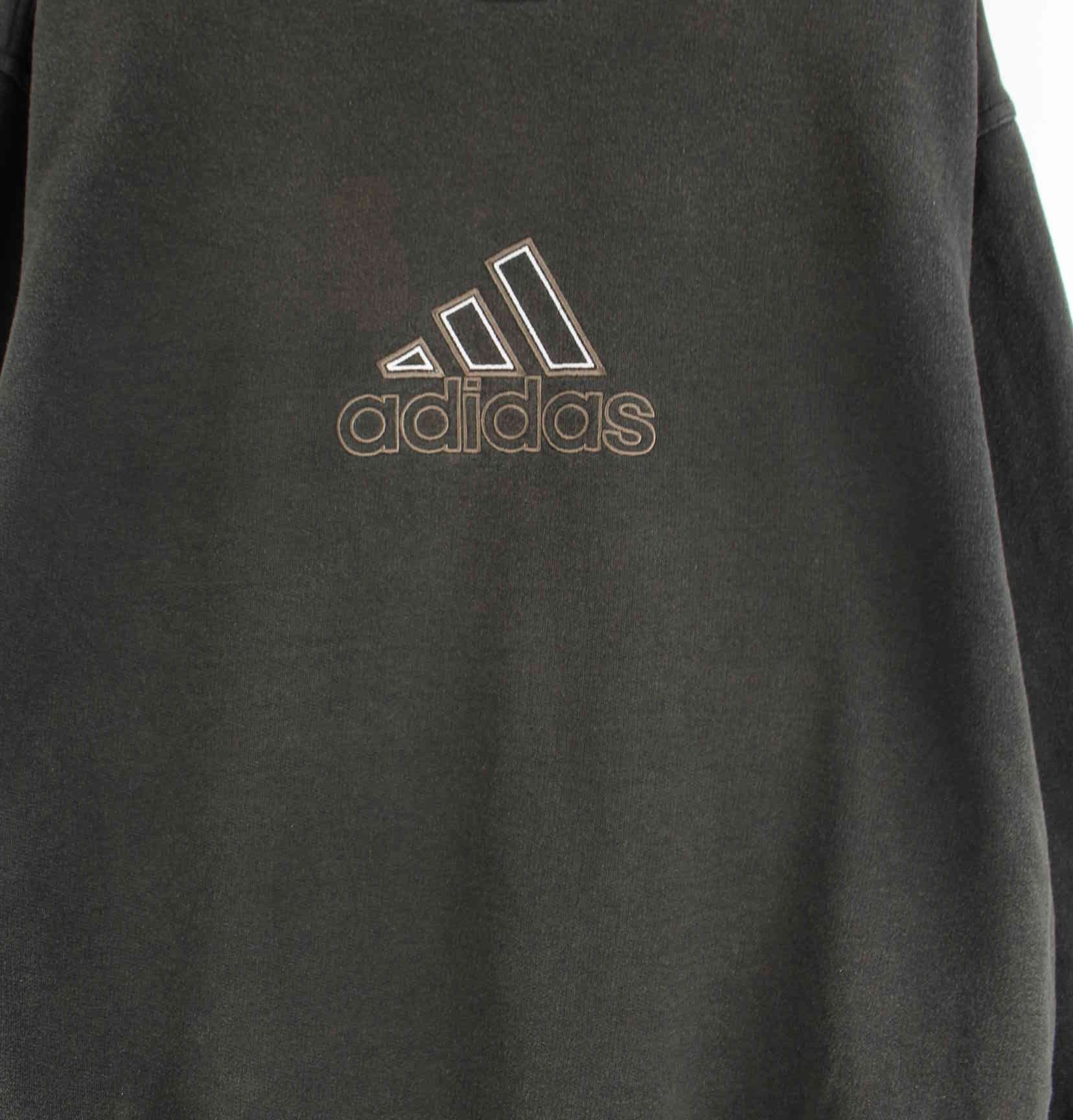 Adidas 90s Vintage Big Logo Embroidered Sweater Grün L (detail image 1)