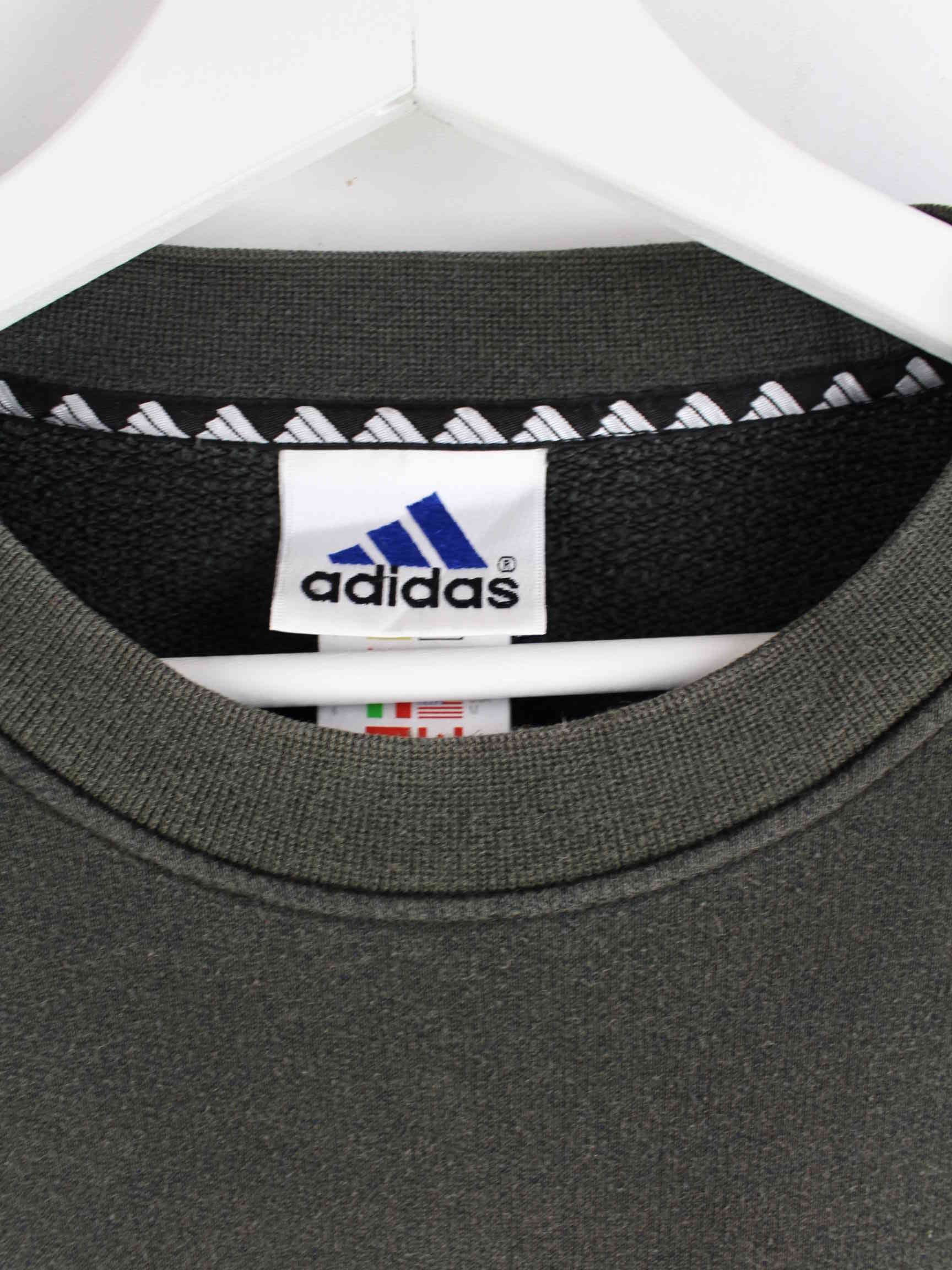 Adidas 90s Vintage Big Logo Embroidered Sweater Grün L (detail image 2)