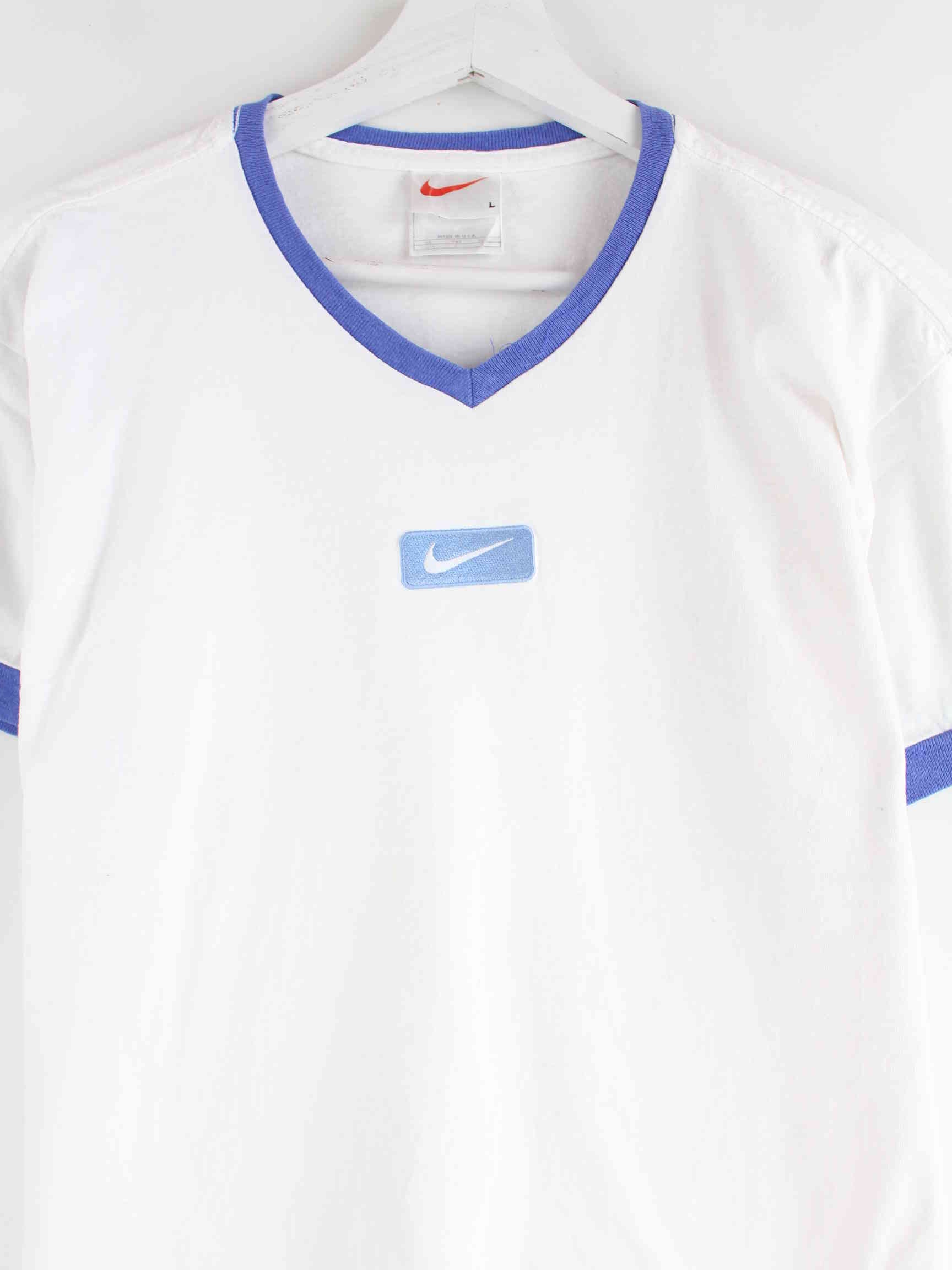 Nike Damen 90s Vintage Swoosh T-Shirt Weiß M (detail image 1)