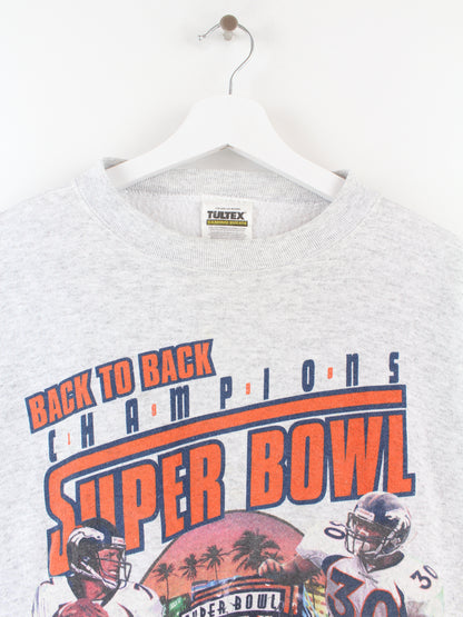 Tultex Super Bowl Print Sweater Grau XL
