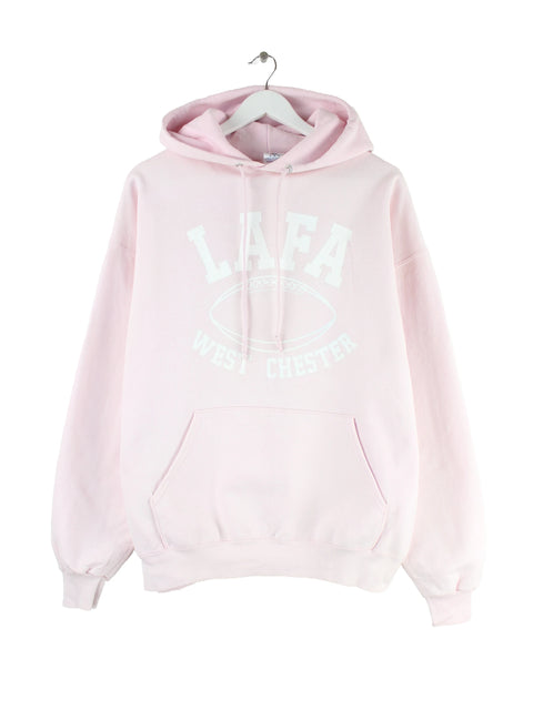 Jerzees 00s Lafa Print Hoodie Rosa L