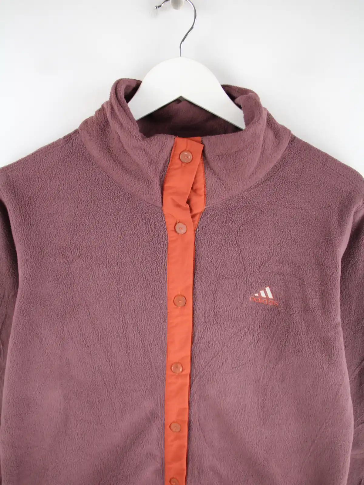 Adidas Fleece Lila S – Detailansicht Vorderseite