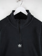 Adidas Fleece Schwarz L – Detailansicht Vorderseite