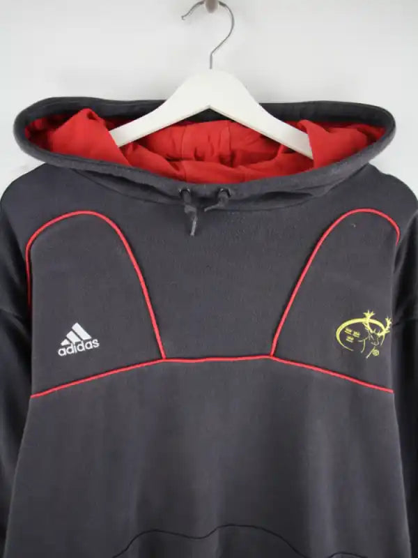Adidas Hoodie Grau XXL – Detailansicht Vorderseite