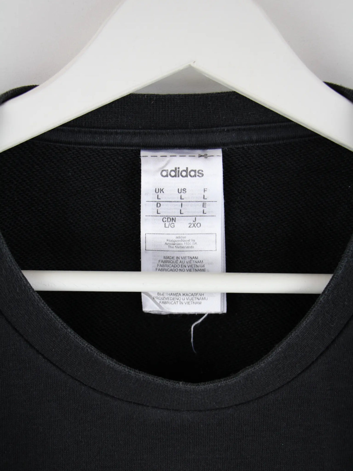 Adidas Sweater Schwarz L – Etikett