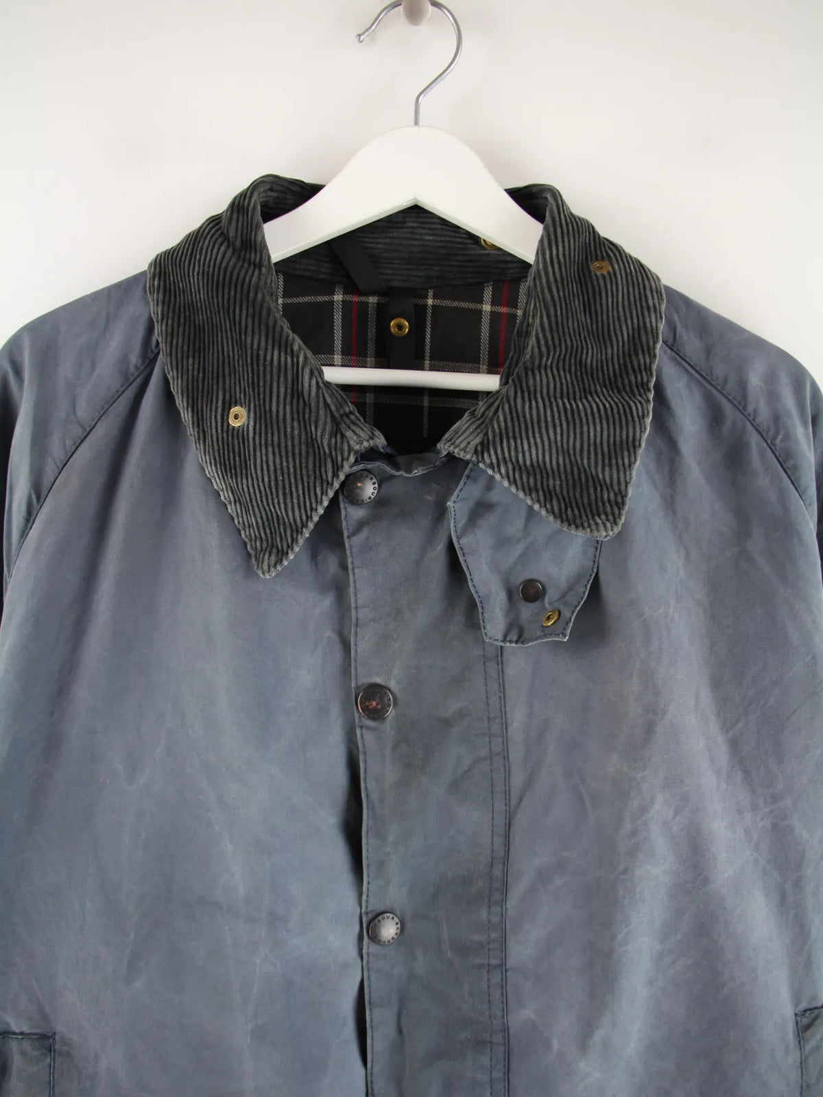Barbour Jacke Blau XXL – Detailansicht Vorderseite