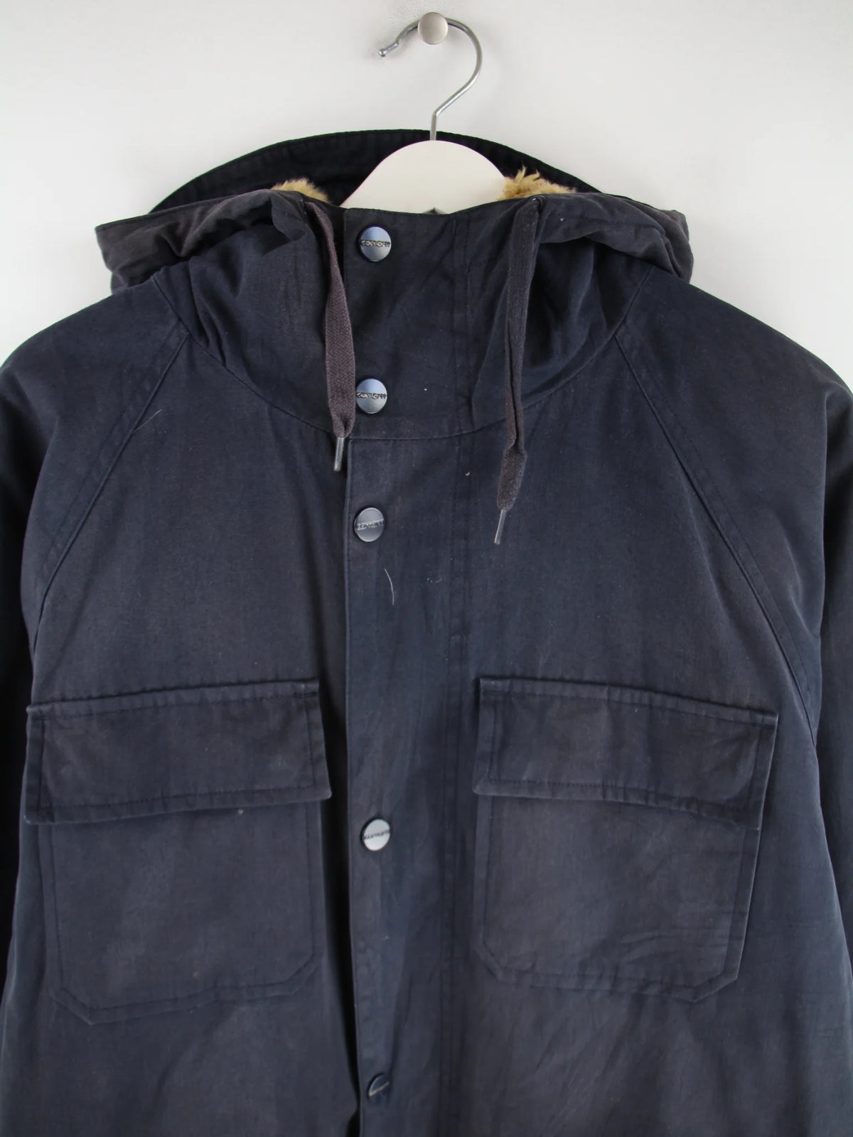 Carhartt Jacke Blau L – Detailansicht Vorderseite