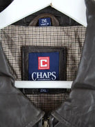 Chaps by Ralph Lauren Lederjacke Braun XXL – Detailansicht Vorderseite