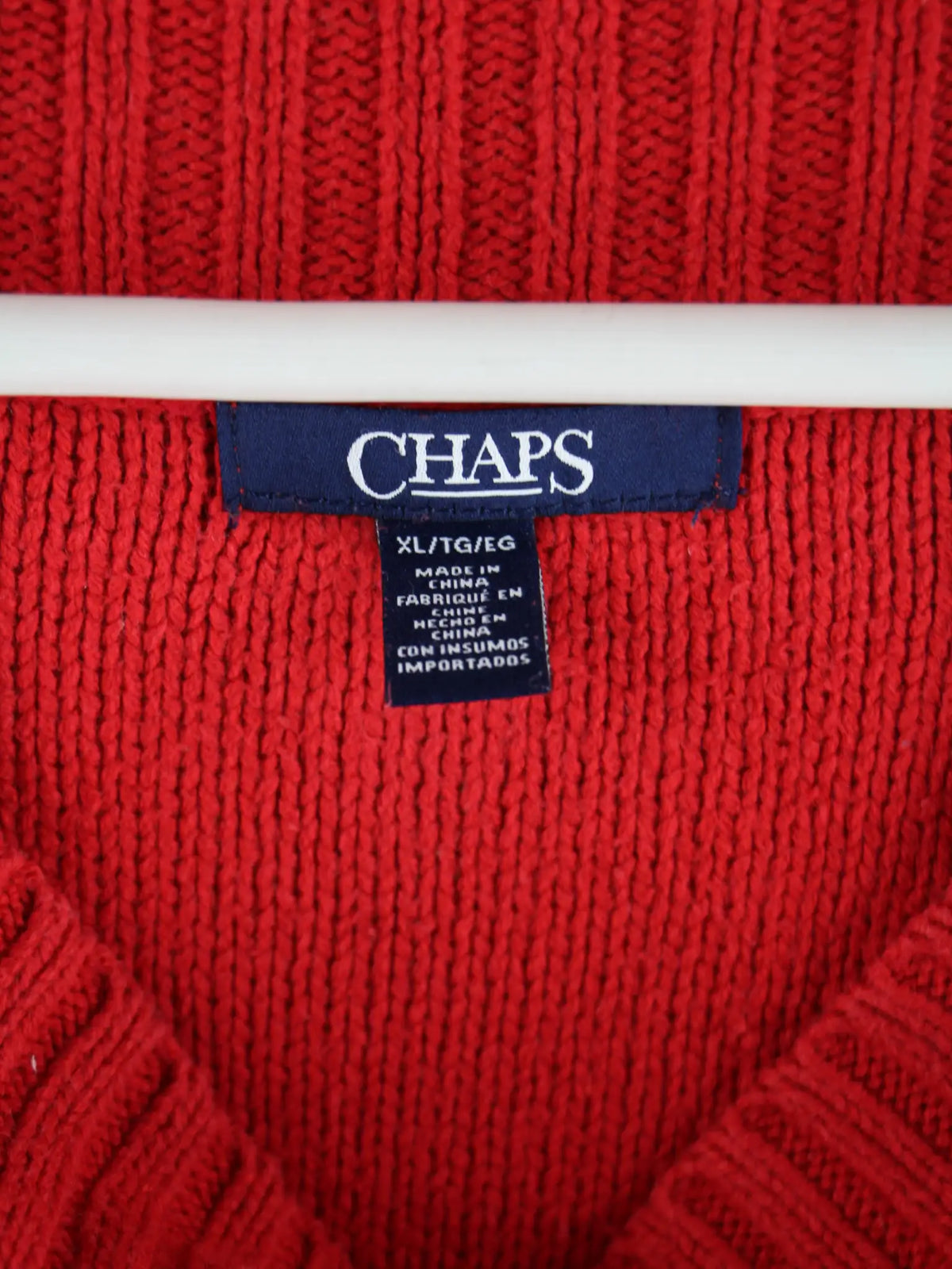 Chaps by Ralph Lauren Pullover Rot XL – Etikett
