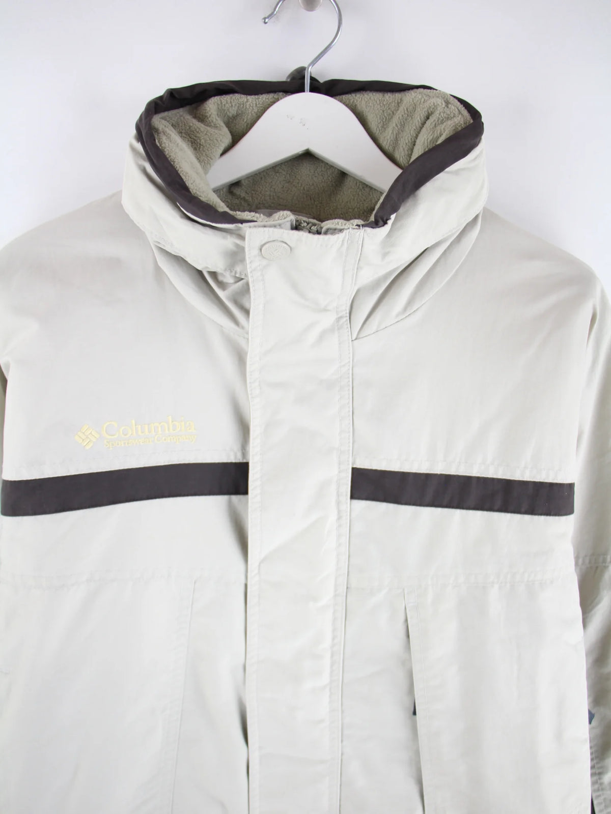 Columbia Jacke Beige L – Detailansicht Vorderseite