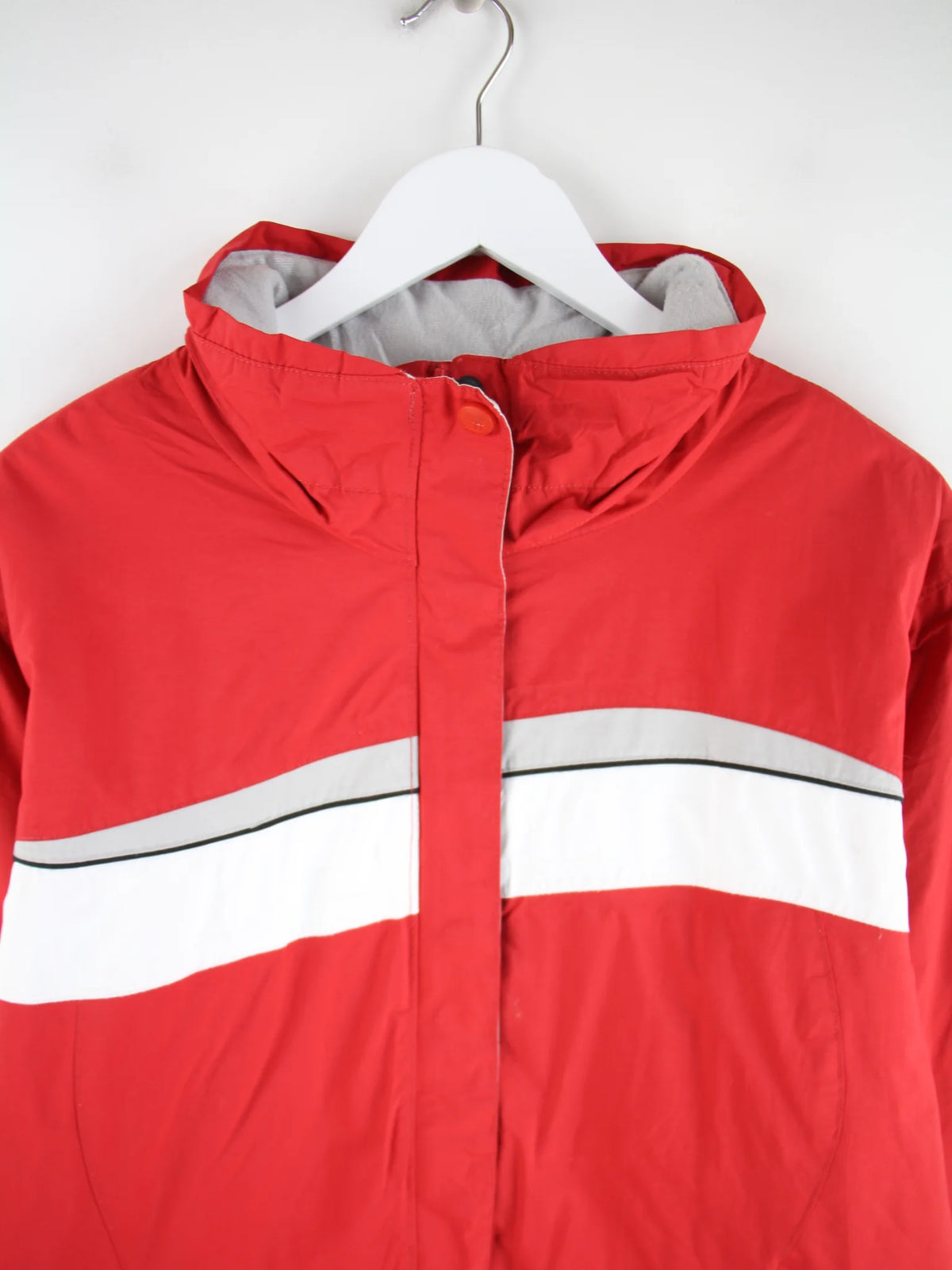 Columbia Jacke Rot L – Detailansicht Vorderseite