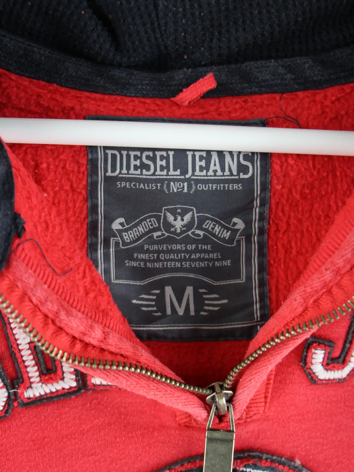 Diesel Hoodie Rot M – Etikett