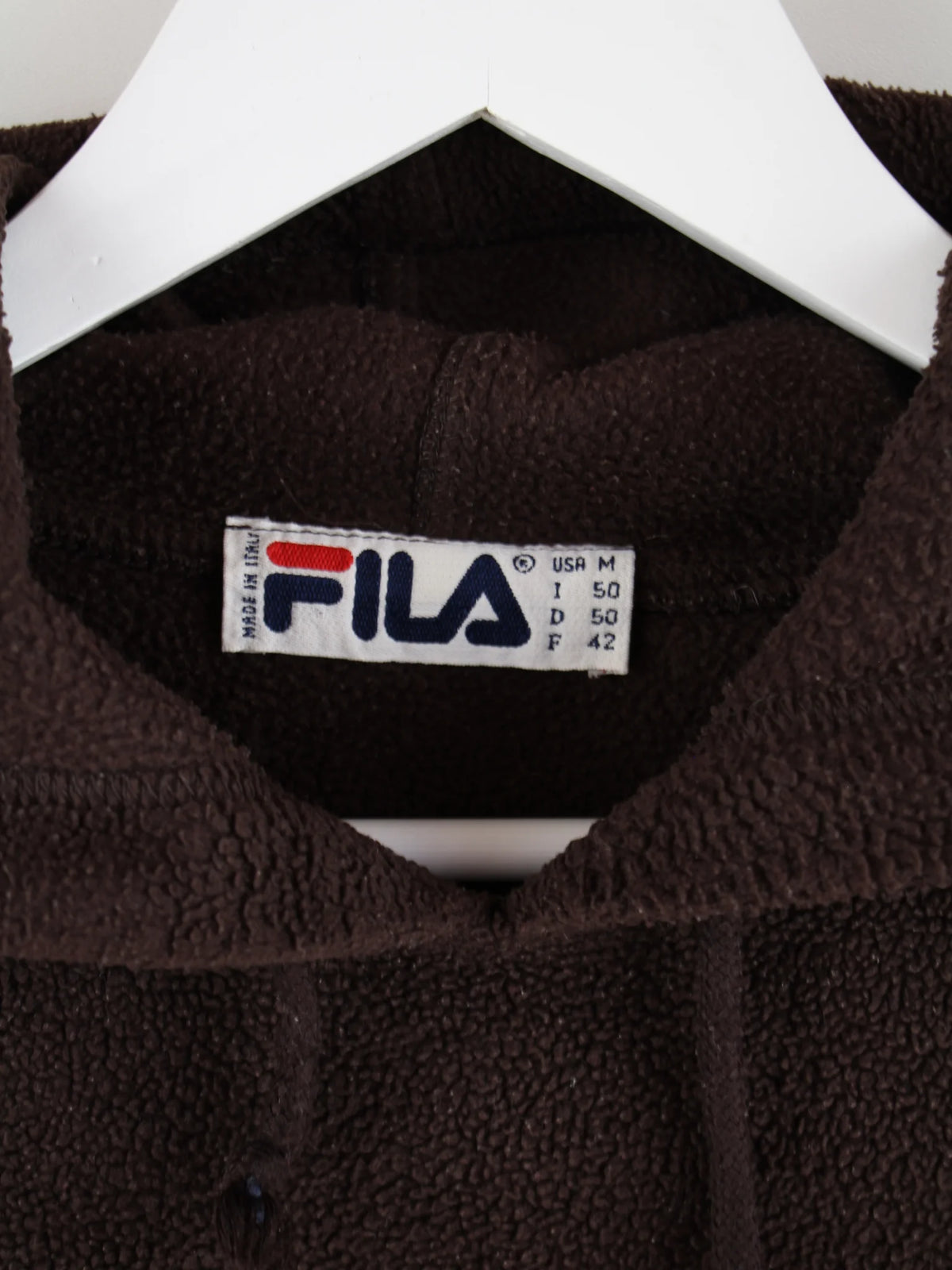 Fila Fleece Braun M – Etikett