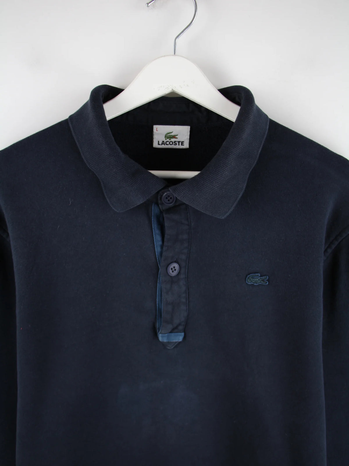 Lacoste Polo Blau L – Detailansicht Vorderseite