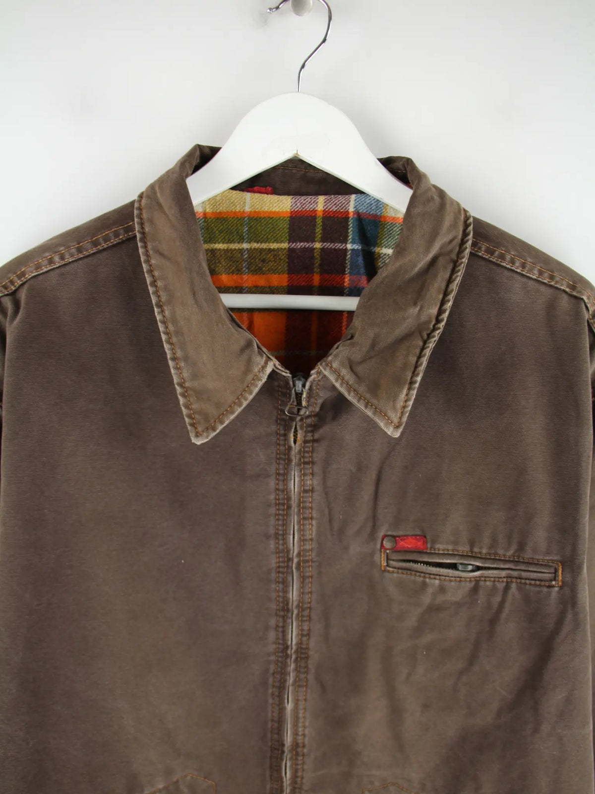 Lee Cooper Jacke Braun XXL – Detailansicht Vorderseite
