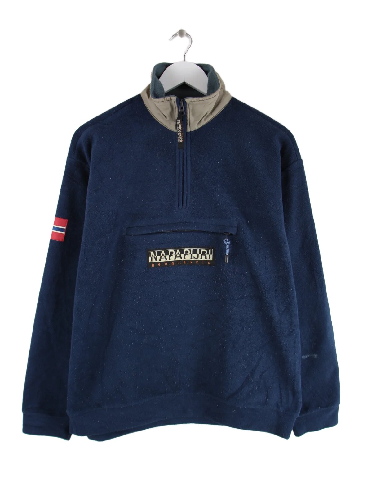 Napapijri Fleece Blau L – Vorderseite