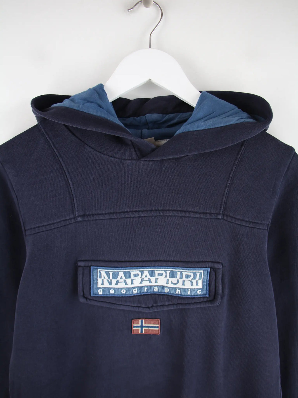 Napapijri Hoodie Blau M – Detailansicht Vorderseite