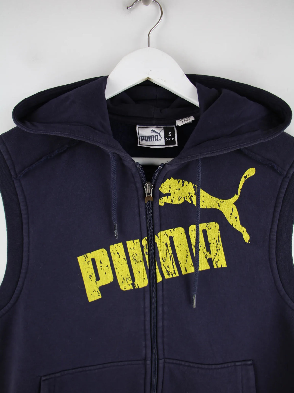 Puma Hoodie Blau S – Detailansicht Vorderseite