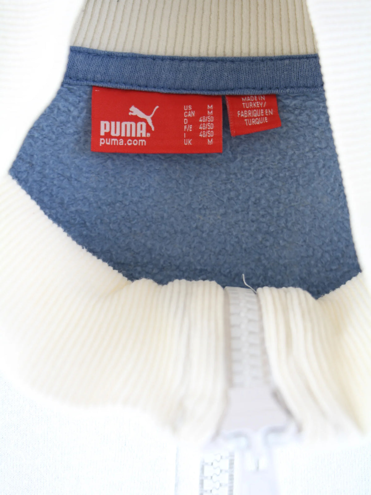 Puma Sweatjacke Weiß M – Etikett