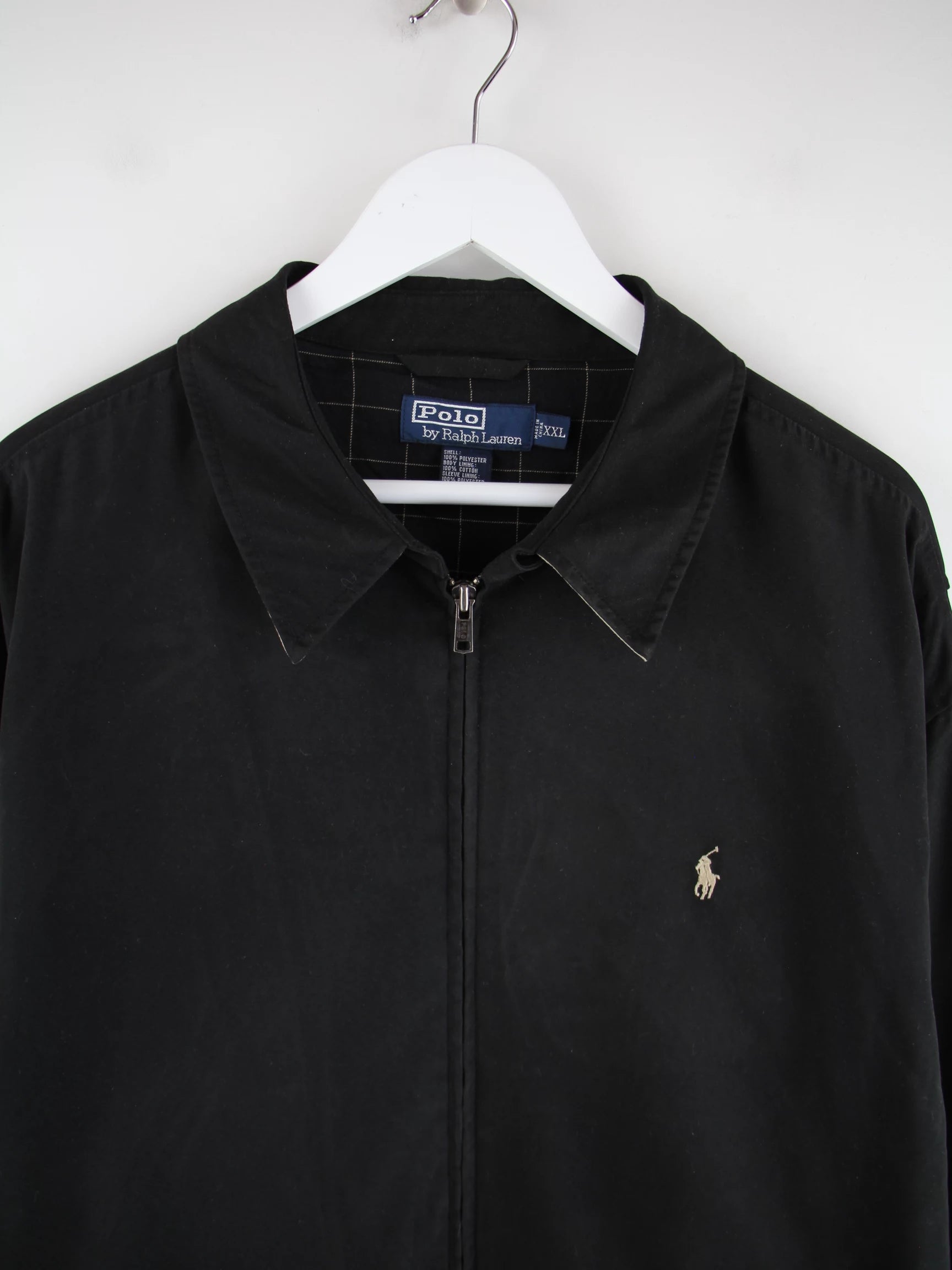 Ralph Lauren Jacke Schwarz XXL – Detailansicht Vorderseite