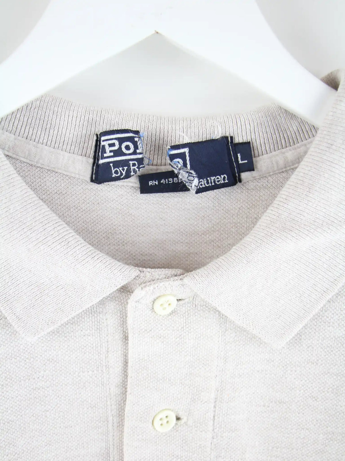 Ralph Lauren Polo Beige L – Etikett
