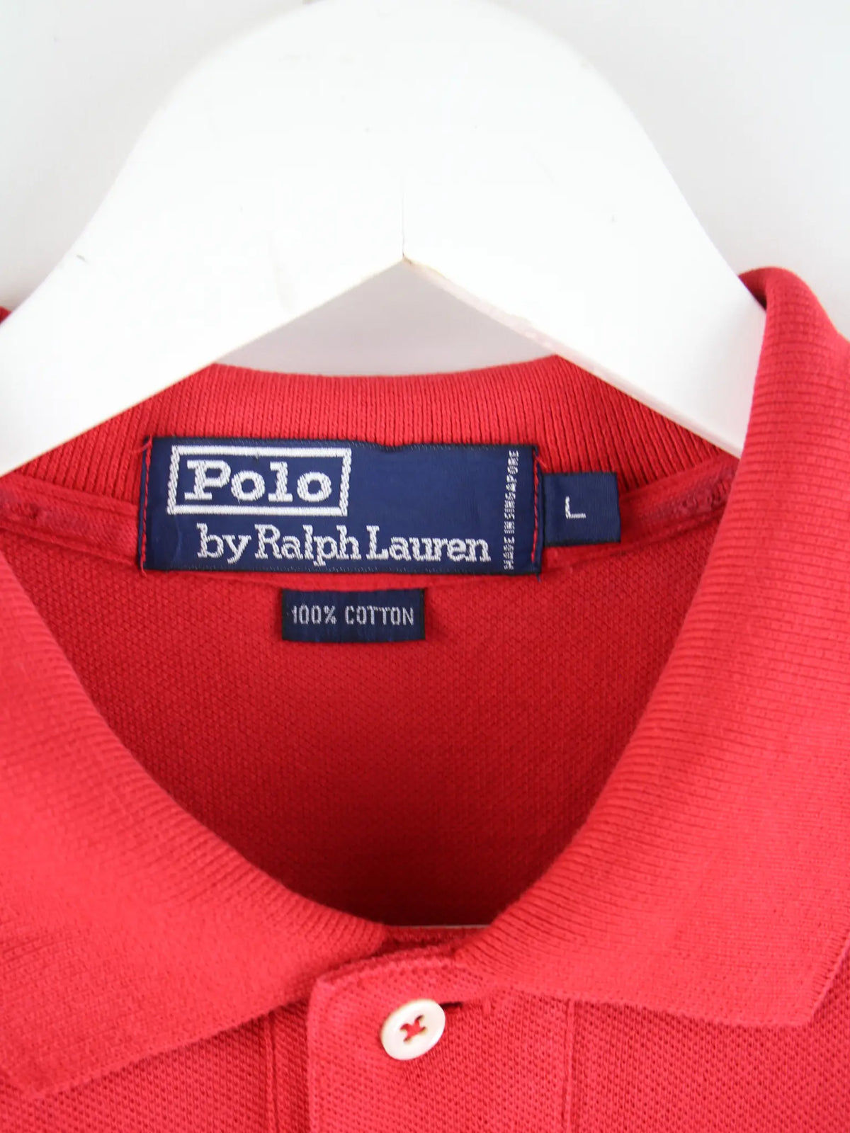 Ralph Lauren Polo Rot L – Etikett