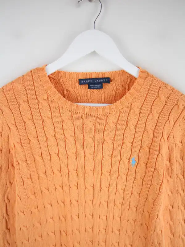 Ralph Lauren Pullover Orange M – Detailansicht Vorderseite