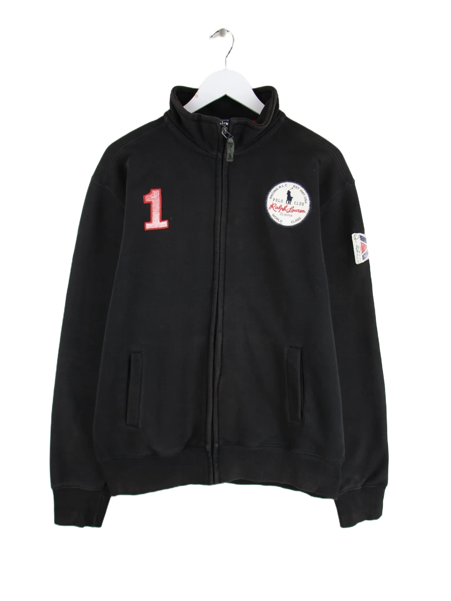 Ralph Lauren Sweatjacke Schwarz XXL – Vorderseite
