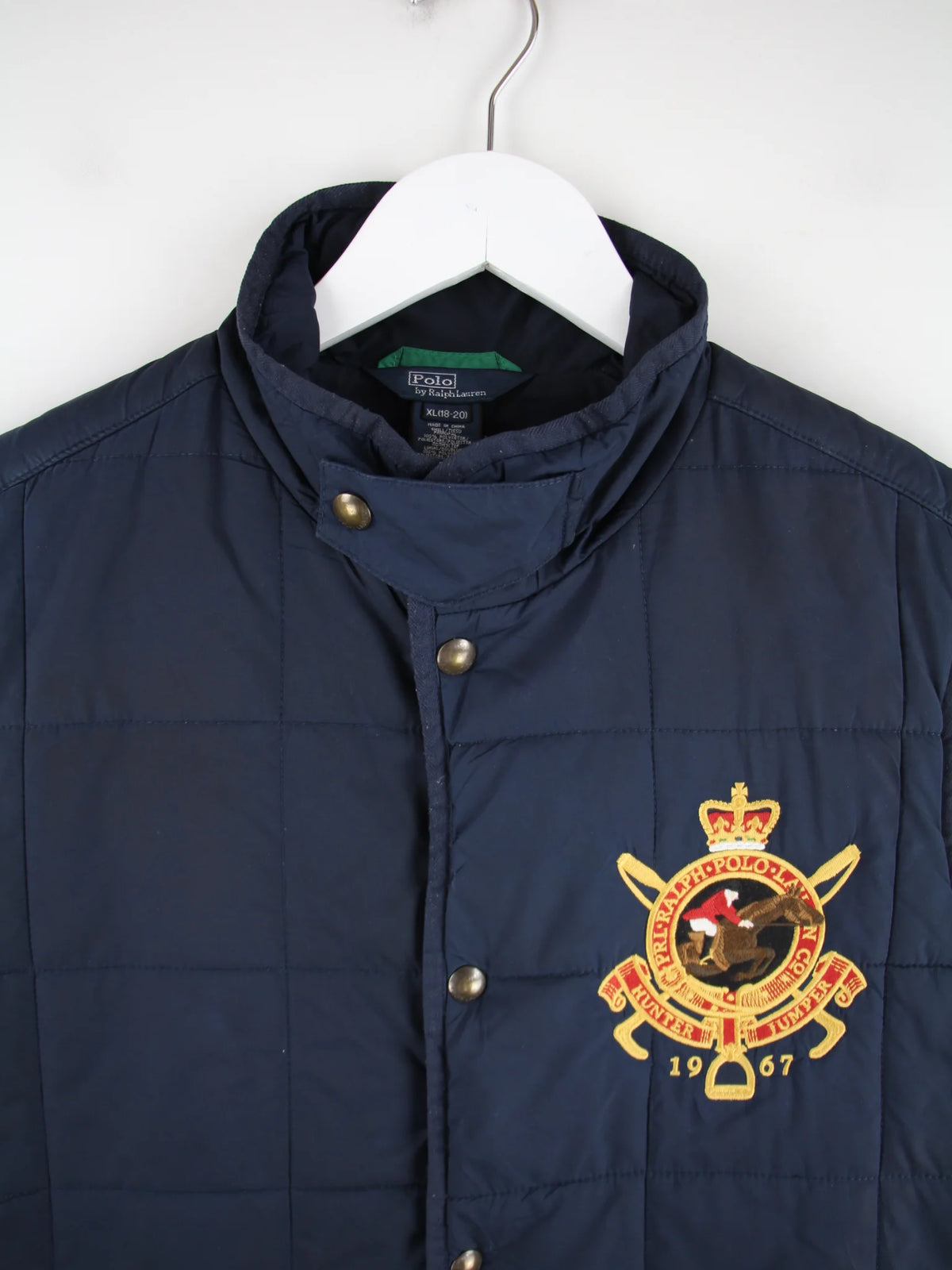 Ralph Lauren Weste Blau XL – Detailansicht Vorderseite