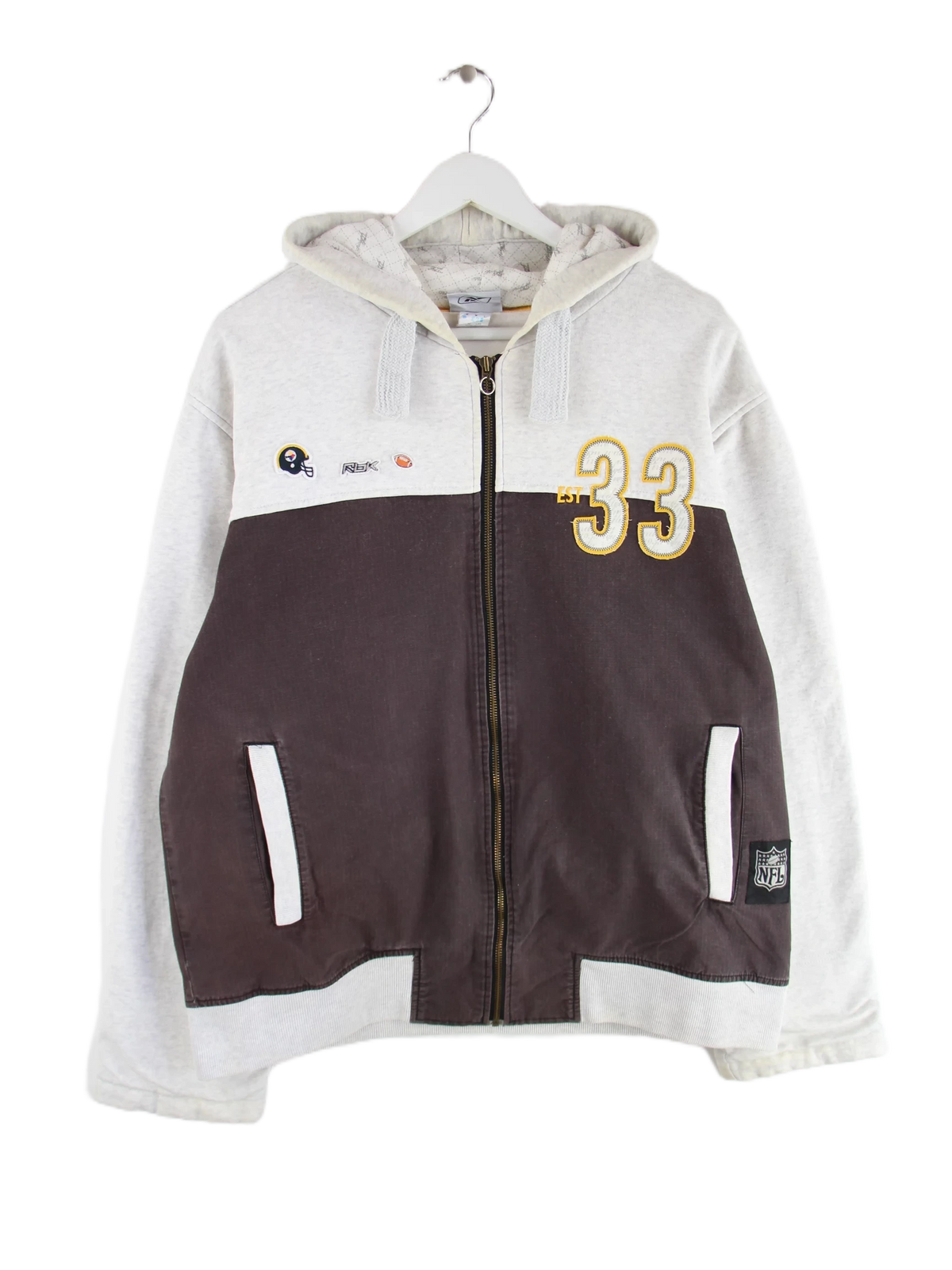 Reebok Hoodie Grau L – Vorderseite