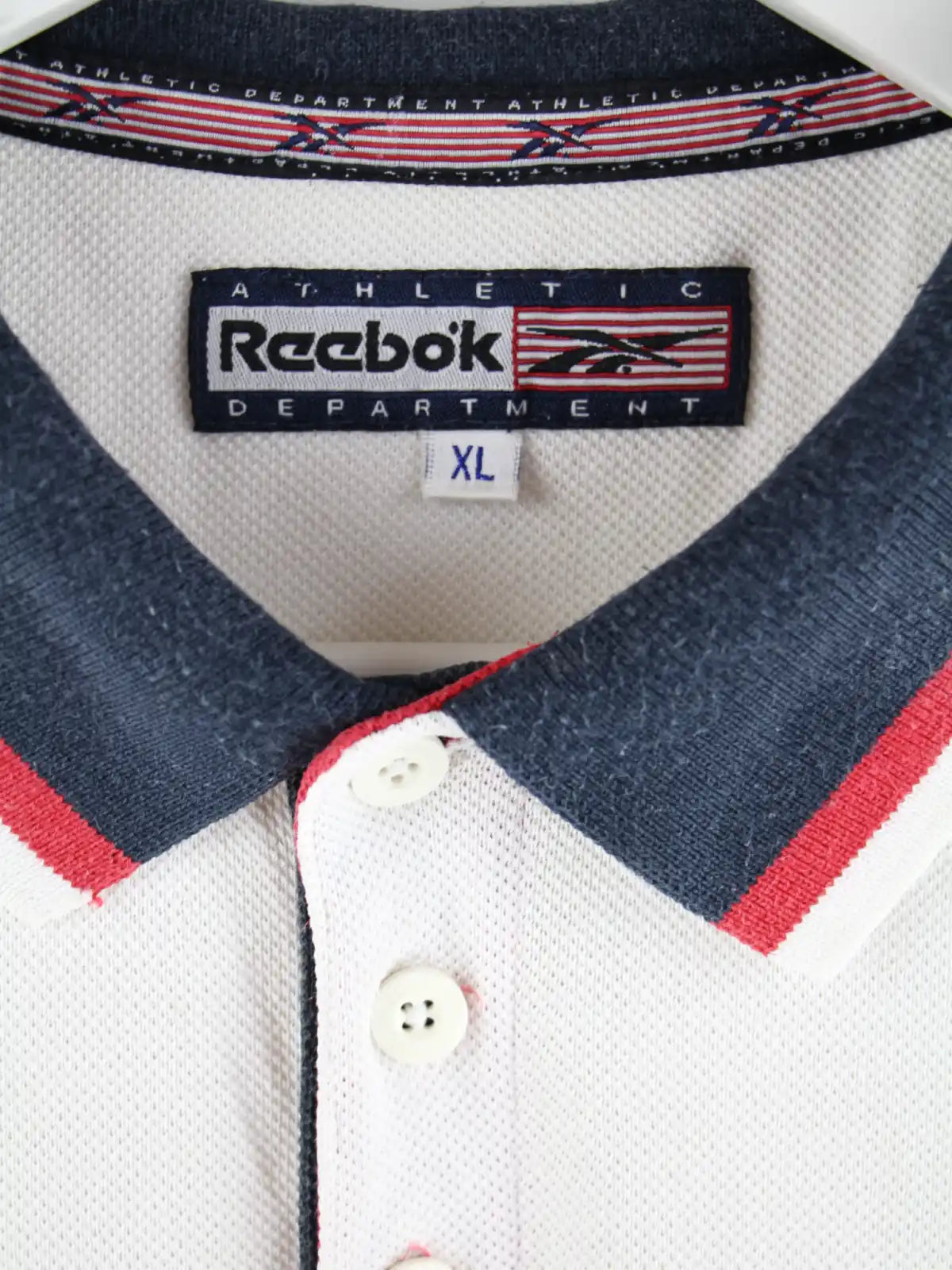 Reebok Polo Weiß XL – Etikett