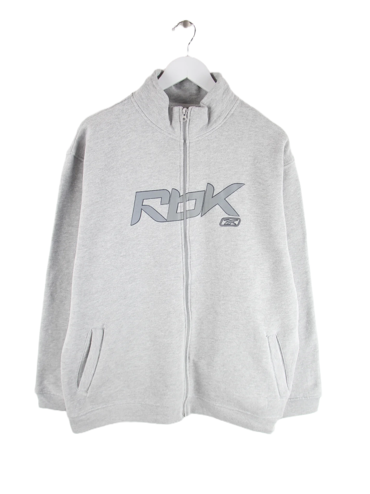 Reebok Sweatjacke Grau XL – Vorderseite
