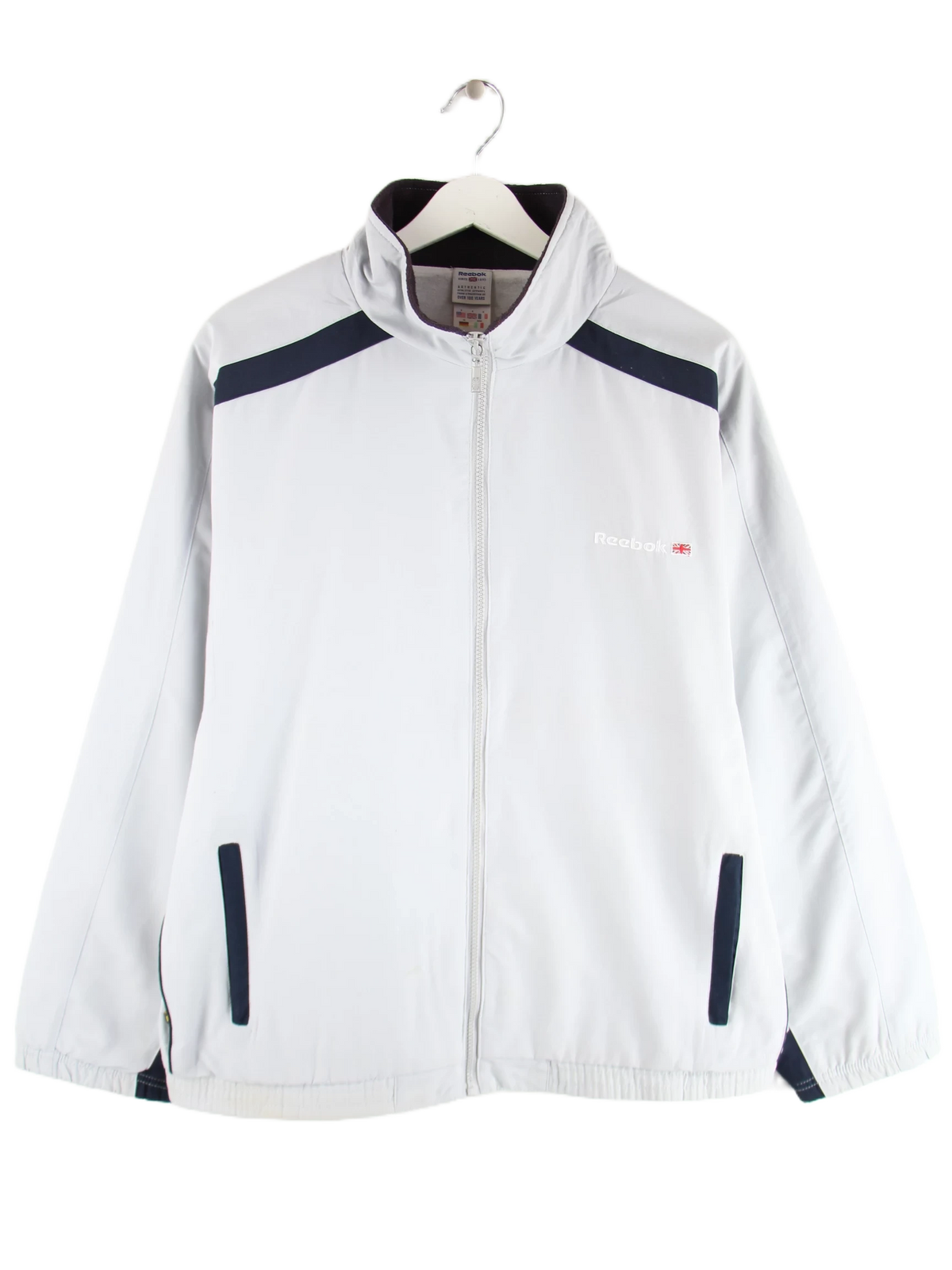 Reebok Trainingsjacke Grau M – Vorderseite