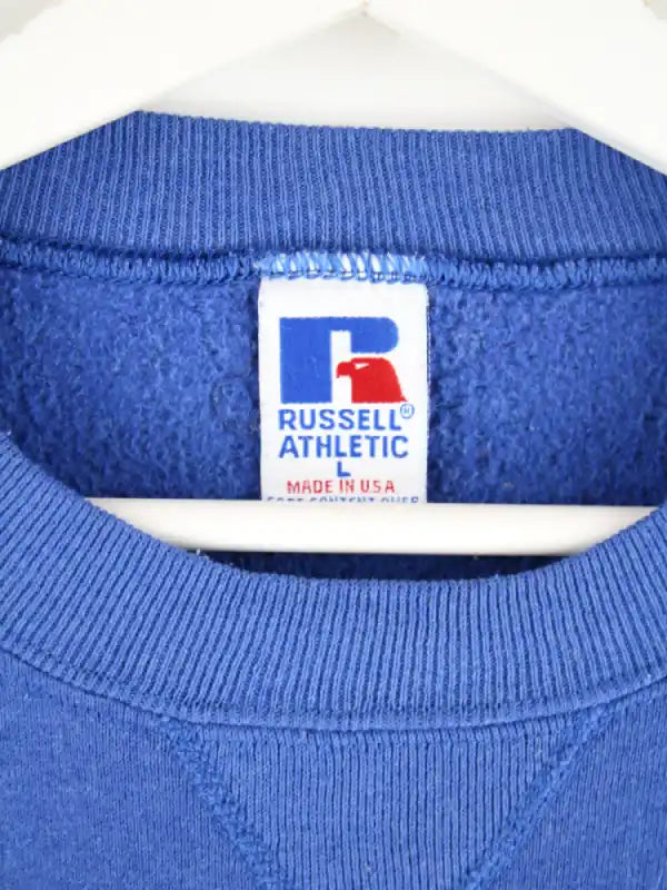 Russell Athletic Sweater Blau L – Etikett