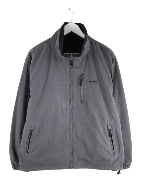 Schott Jacke Grau XL – Vorderseite