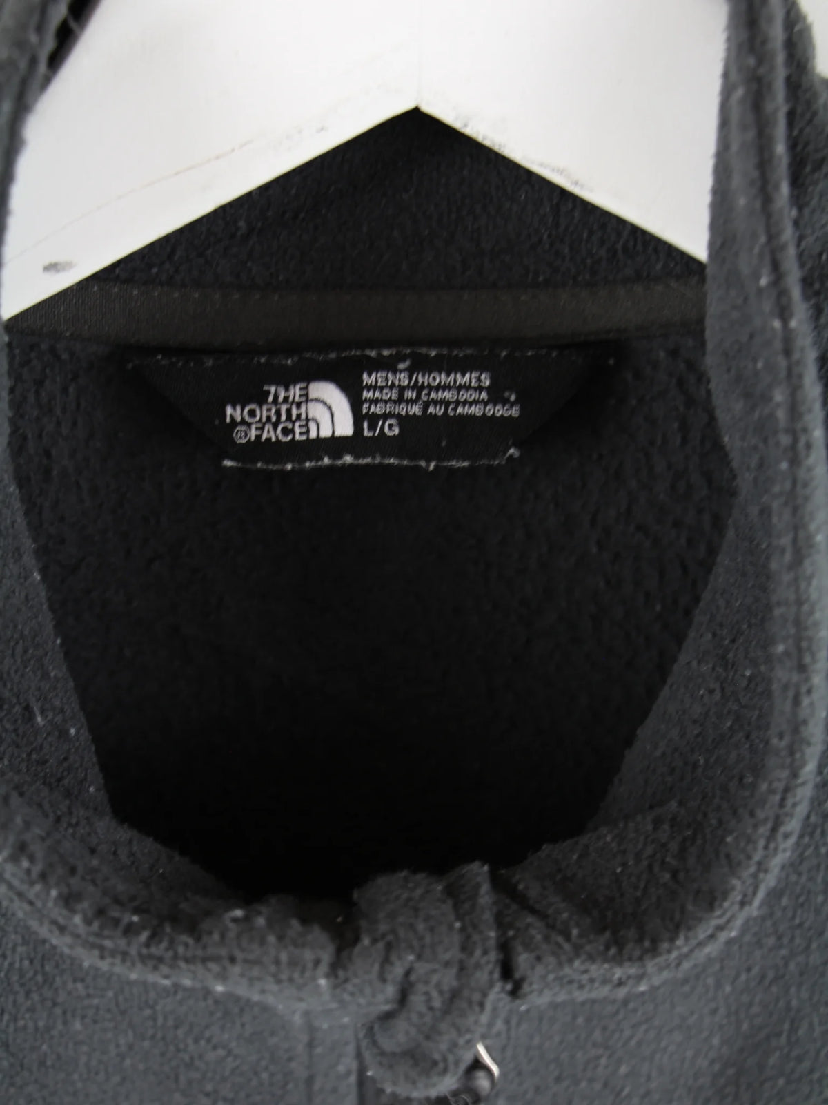 The North Face Fleece Grau L – Etikett