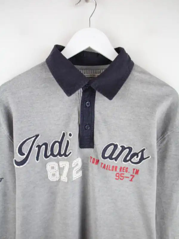 Tom Tailor Polo Grau XL – Detailansicht Vorderseite
