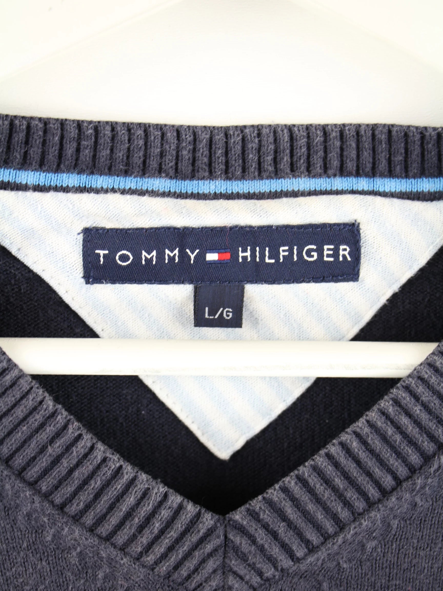 Tommy Hilfiger Pullover Blau L – Etikett