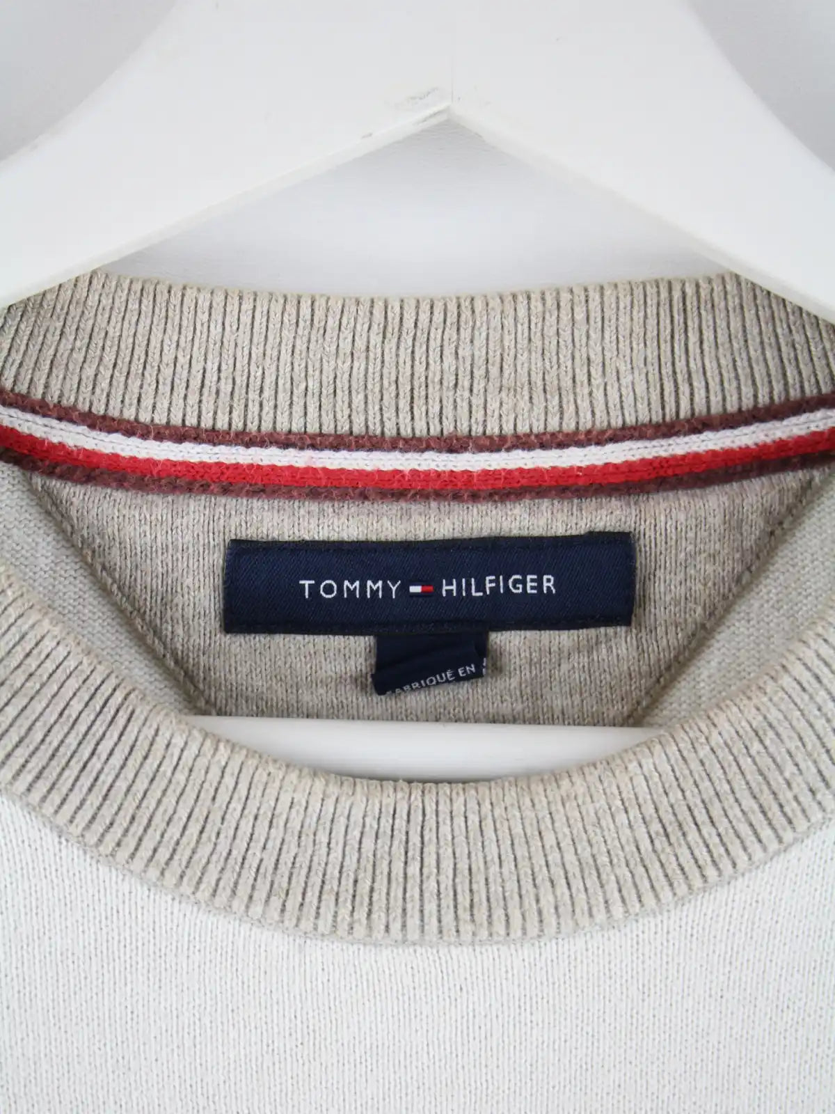 Tommy Hilfiger Pullover Weiß S – Detailansicht Vorderseite