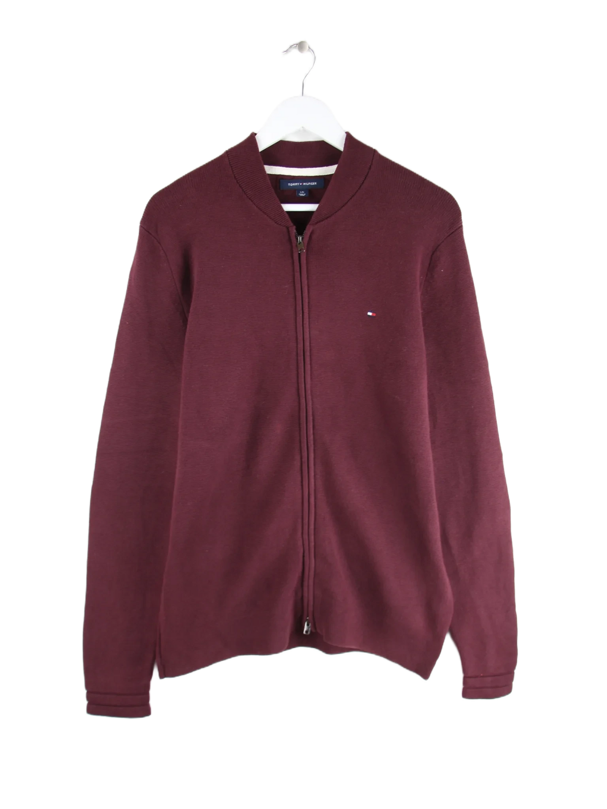 Tommy Hilfiger Strickjacke Rot L – Vorderseite