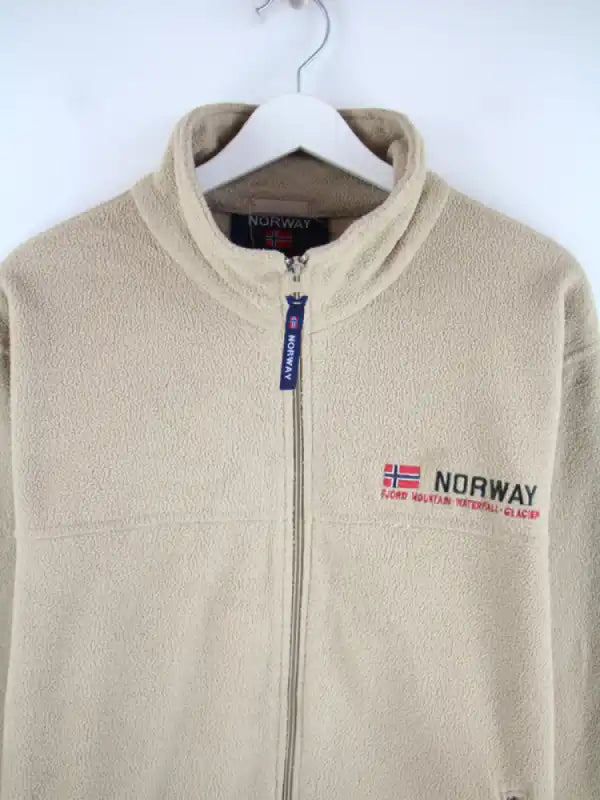 Vintage Fleece Beige M – Detailansicht Vorderseite