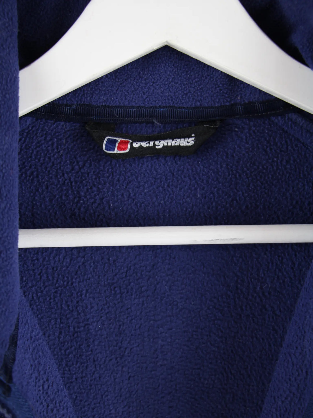 Vintage Fleece Blau L – Etikett