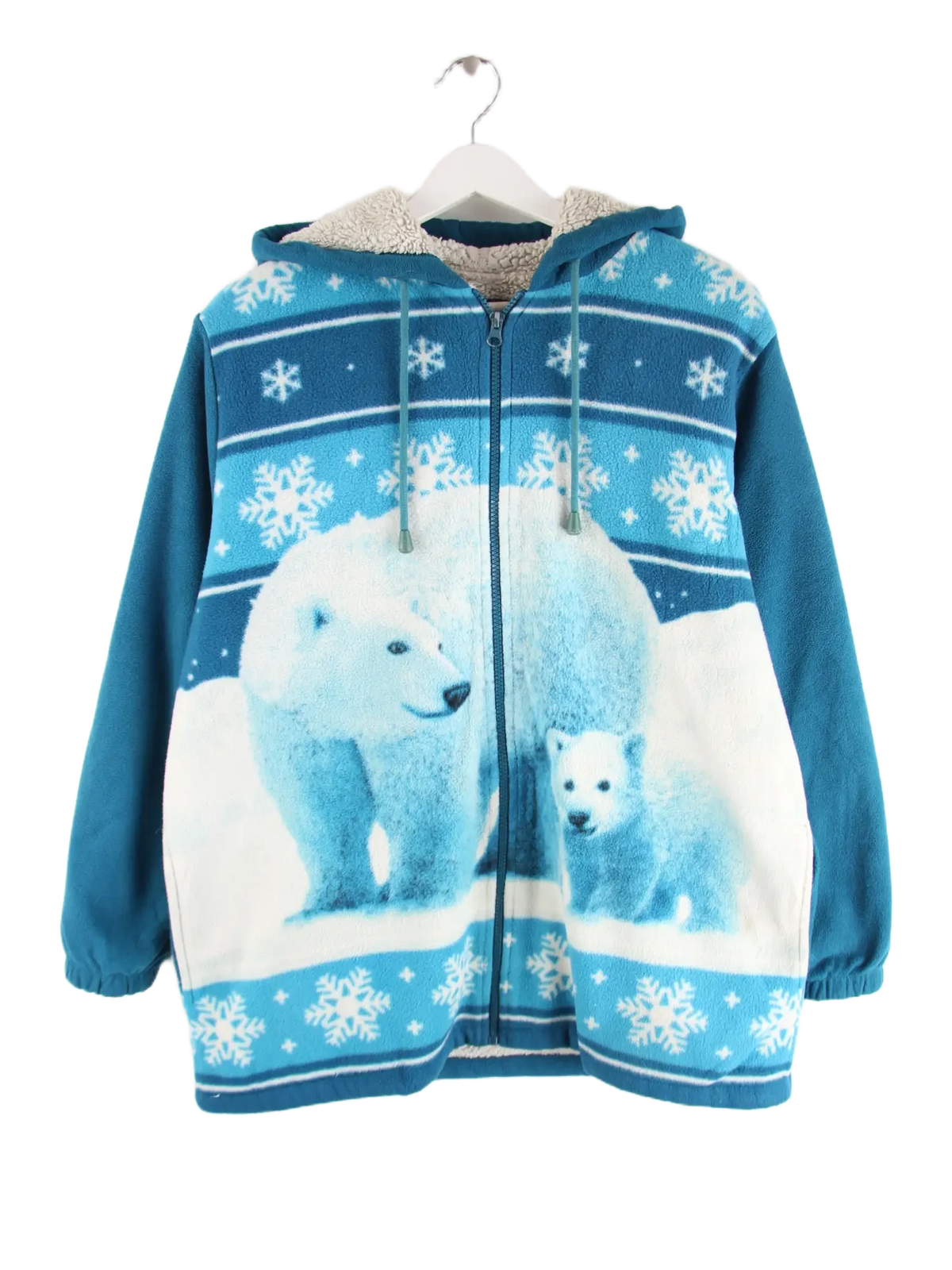Vintage Fleece Blau M – Vorderseite