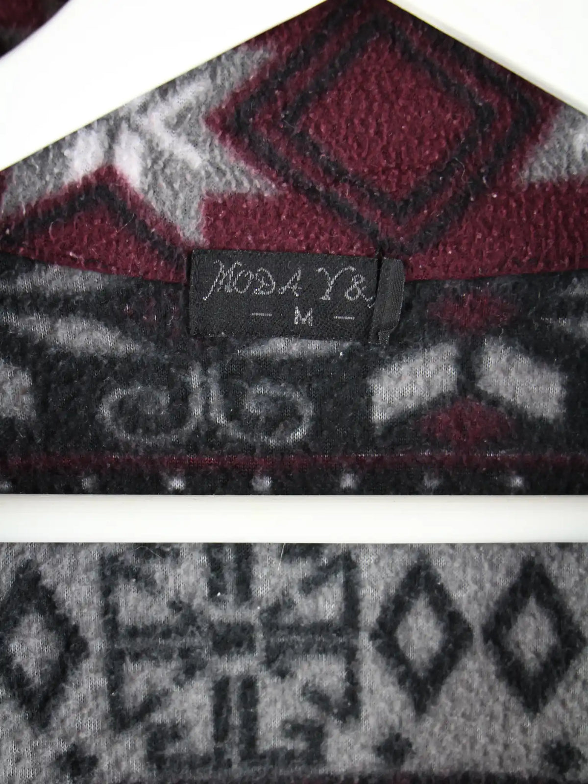 Vintage Fleece Grau M – Etikett