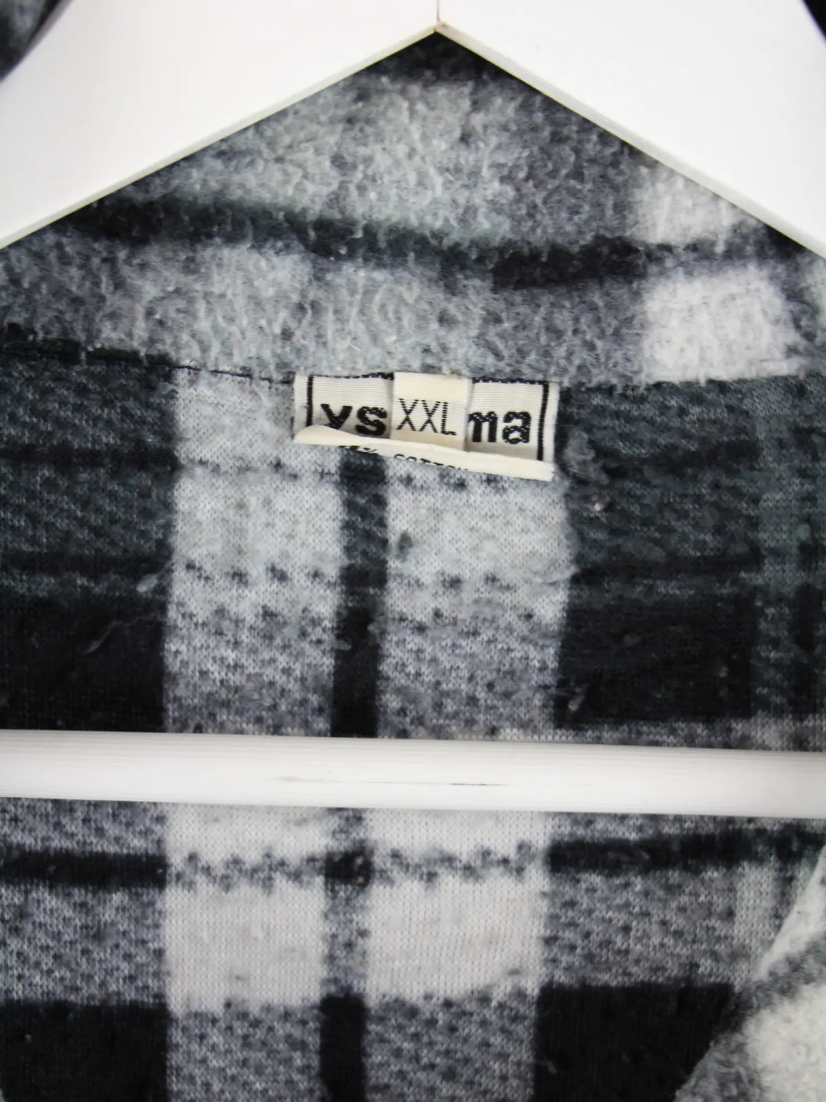 Vintage Fleece Grau XXL – Etikett