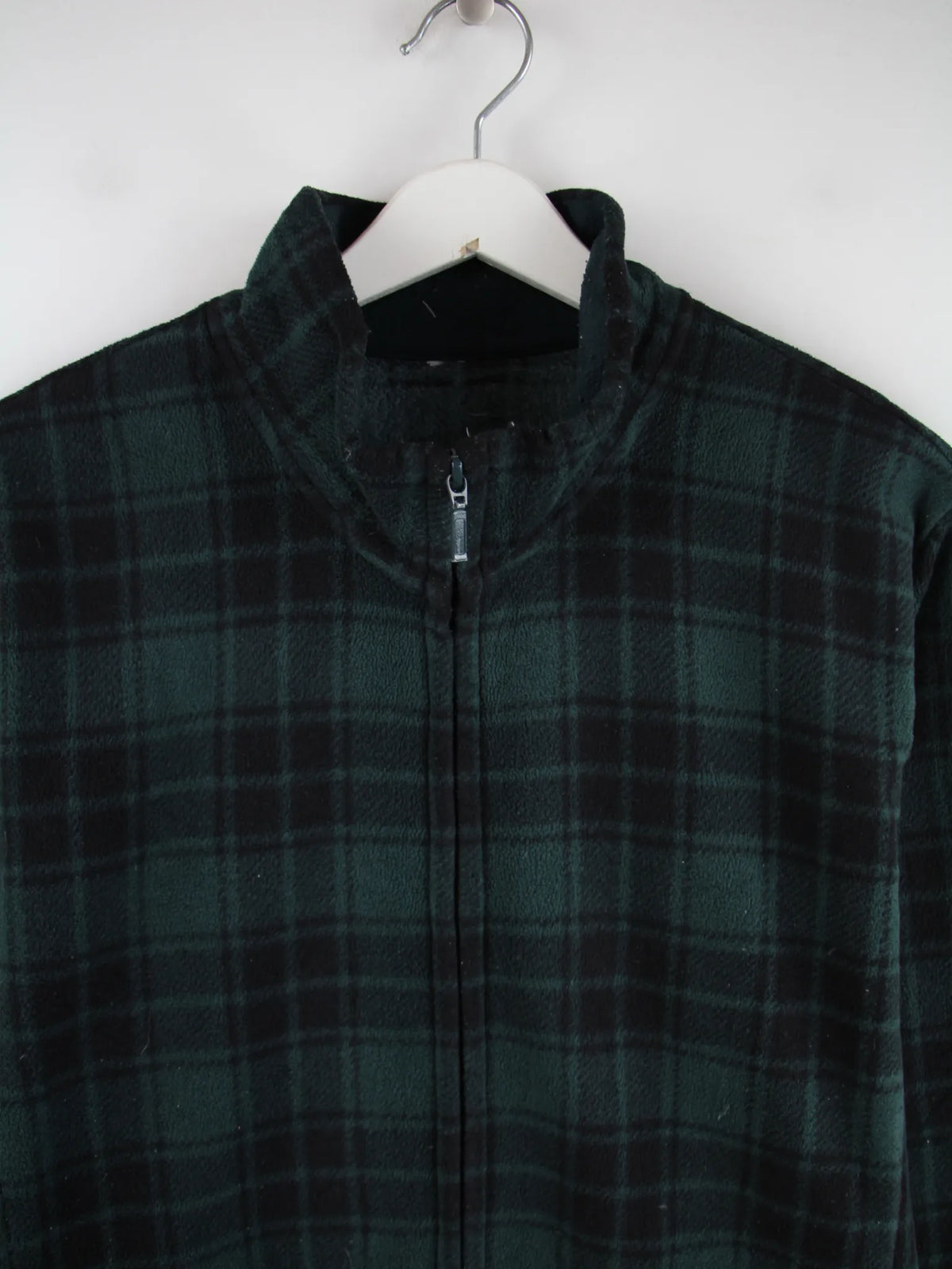 Vintage Fleece Grün L – Detailansicht Vorderseite