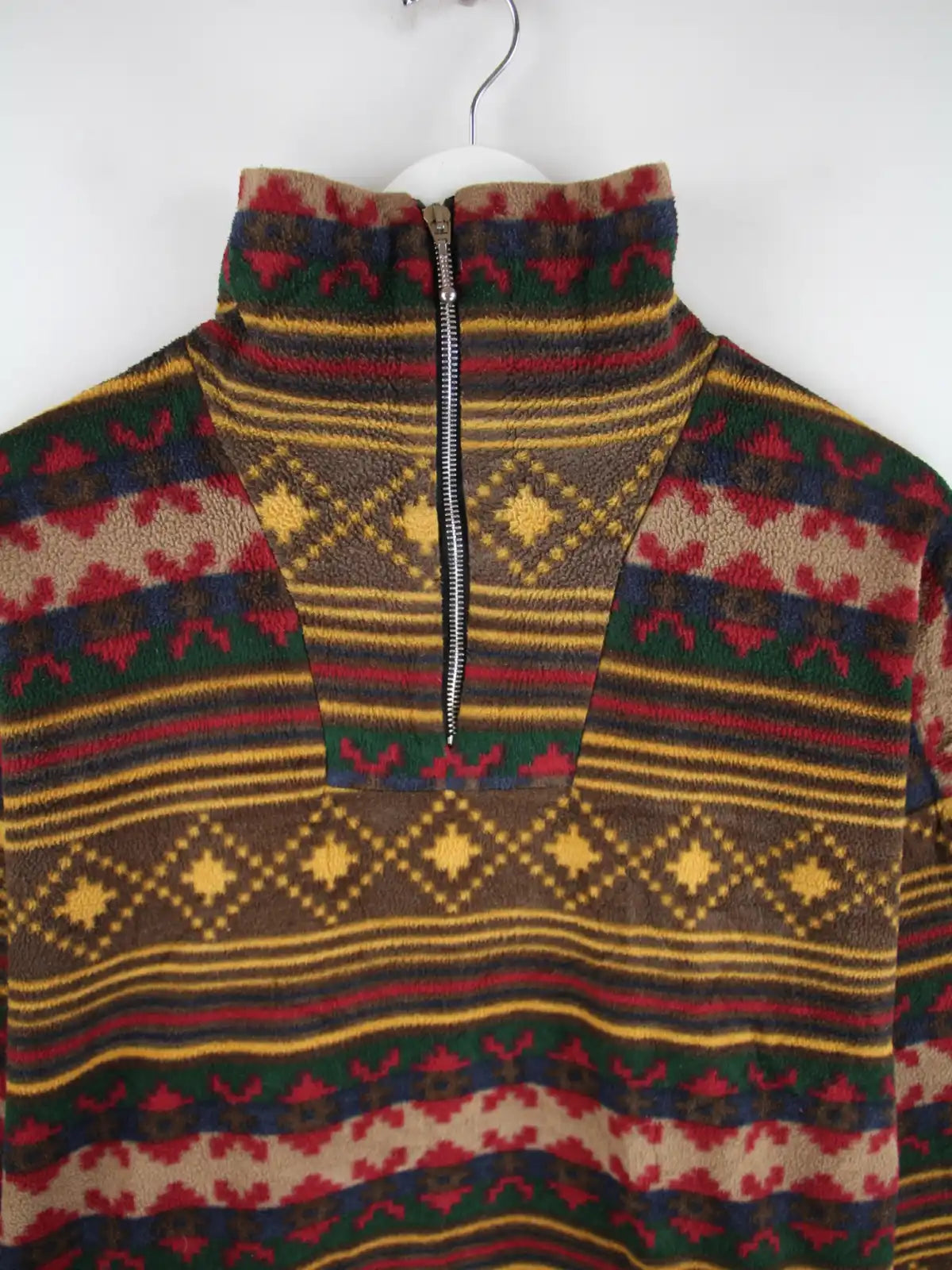 Vintage Fleece Mehrfarbig XXL – Detailansicht Vorderseite