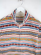 Vintage Fleece Mehrfarbig L – Detailansicht Vorderseite