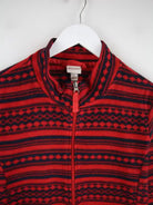 Vintage Fleece Rot L – Detailansicht Vorderseite