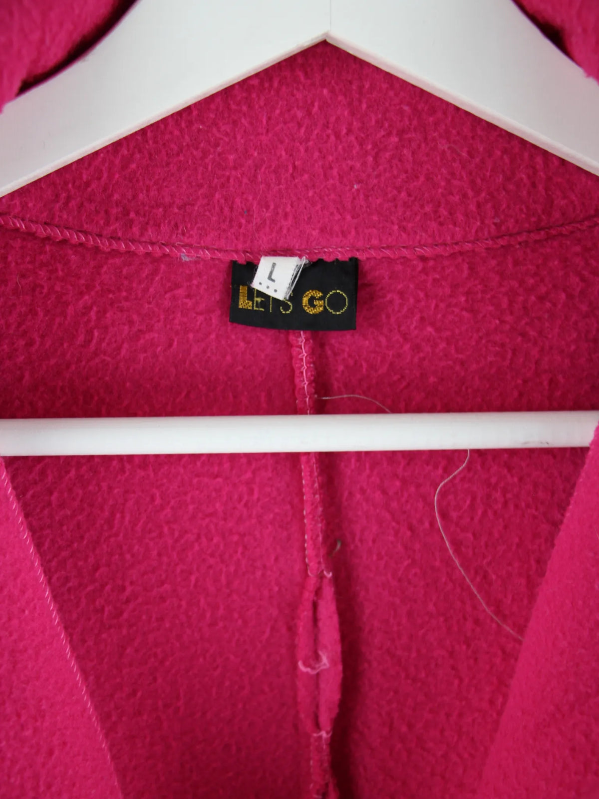 Vintage Fleece Türkis L – Etikett